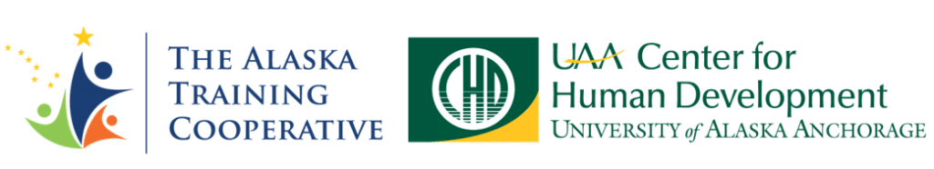 The Alaska Training Cooperative and UAA Center for Human Development logos side by side.