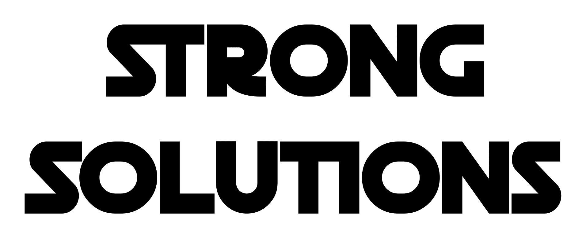 Bold black text reads STRONG SOLUTIONS on a light background.